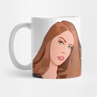 Beautiful girl, ginger woman Mug